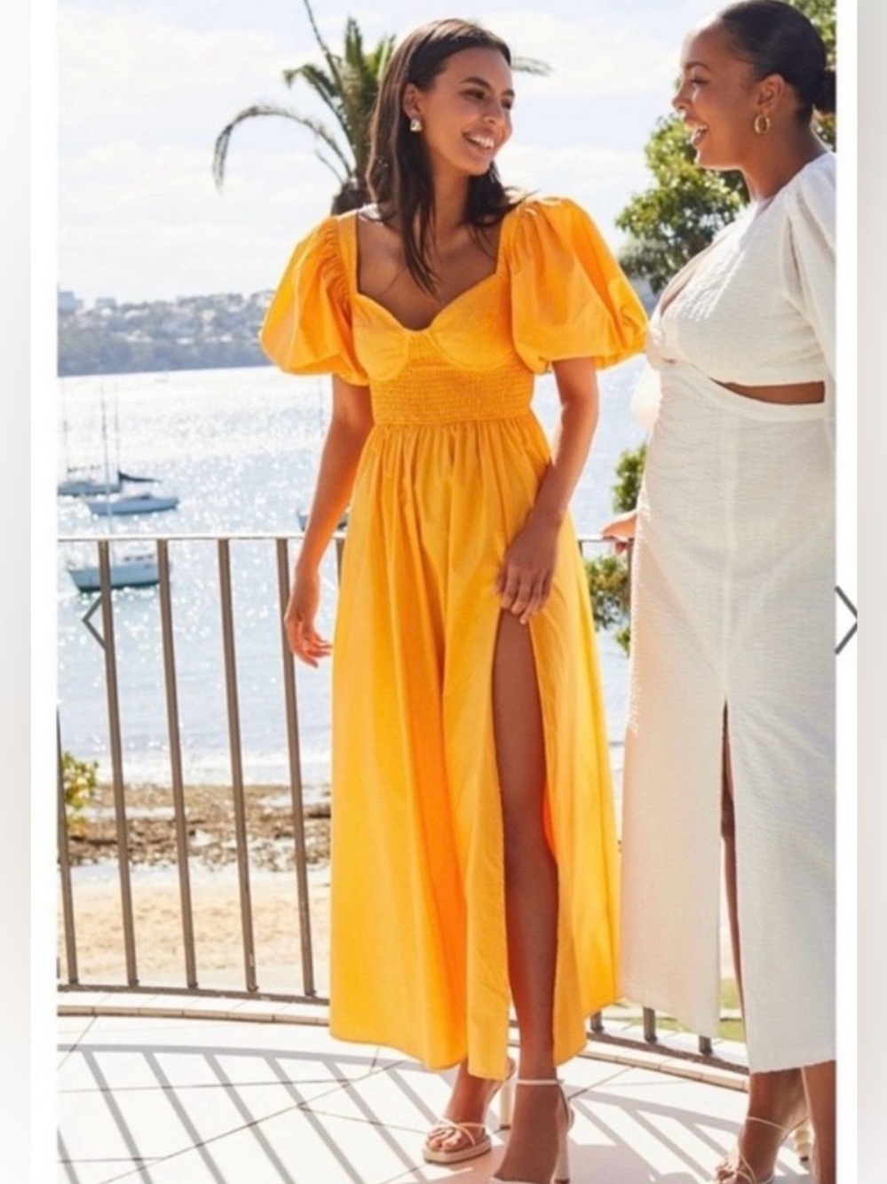 Showpo Raiza Midi Puff Sleeve Dress